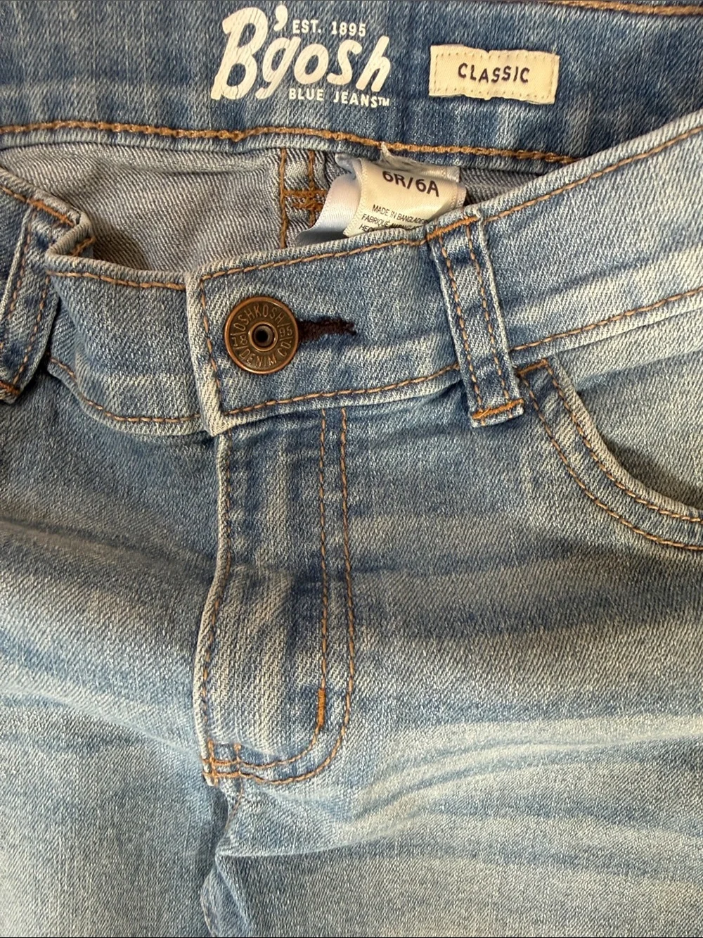 2 pairs Kids Light Blue Denim Jeans - size 6